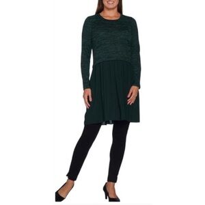 3 for $15 LOGO Lori Goldstein Heather Long Sleeve Tunic Dress